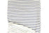 Cream and Heather Dark Blue Narrow Stripe Cotton Blend Sweater Knit Fabric by the yard